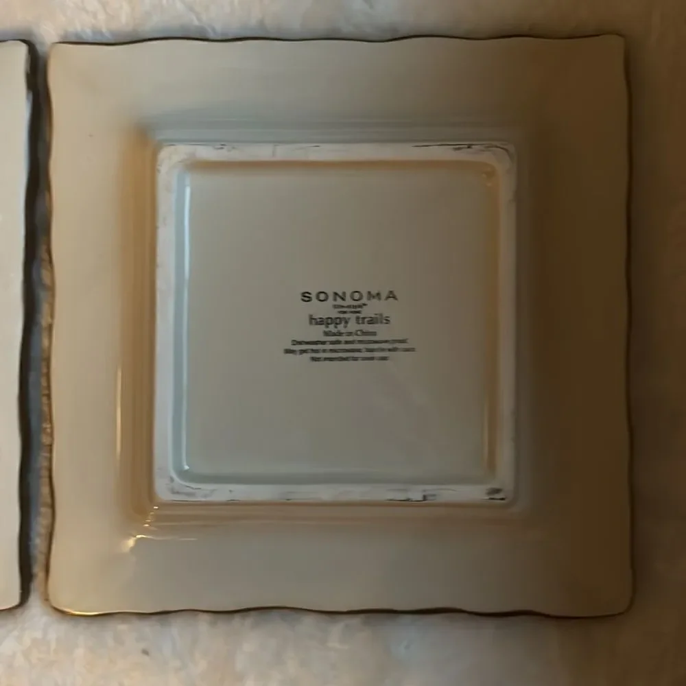 Sonoma Happy Trails 8” Square Set of 2 Salad Plates